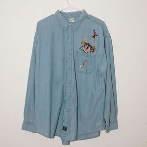 Vintage Looney Tunes Warner Bros. Denim Shirt